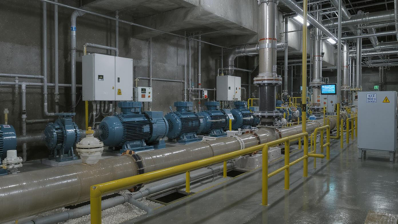 Municipal water pumping station