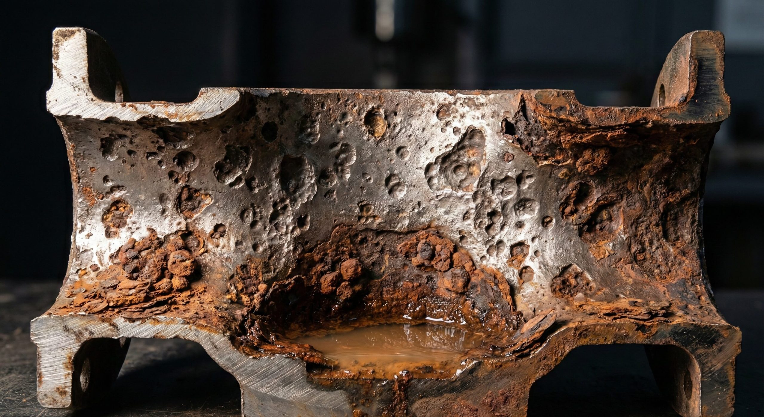 Rusted corroded metal