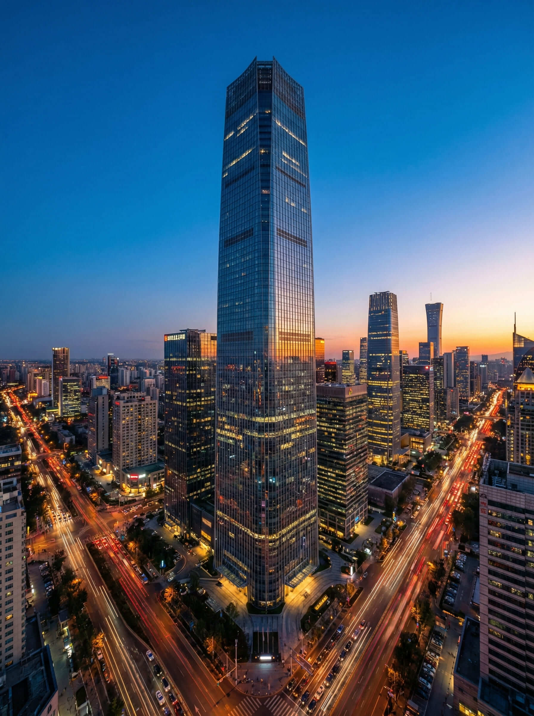 Modern glass skyscraper