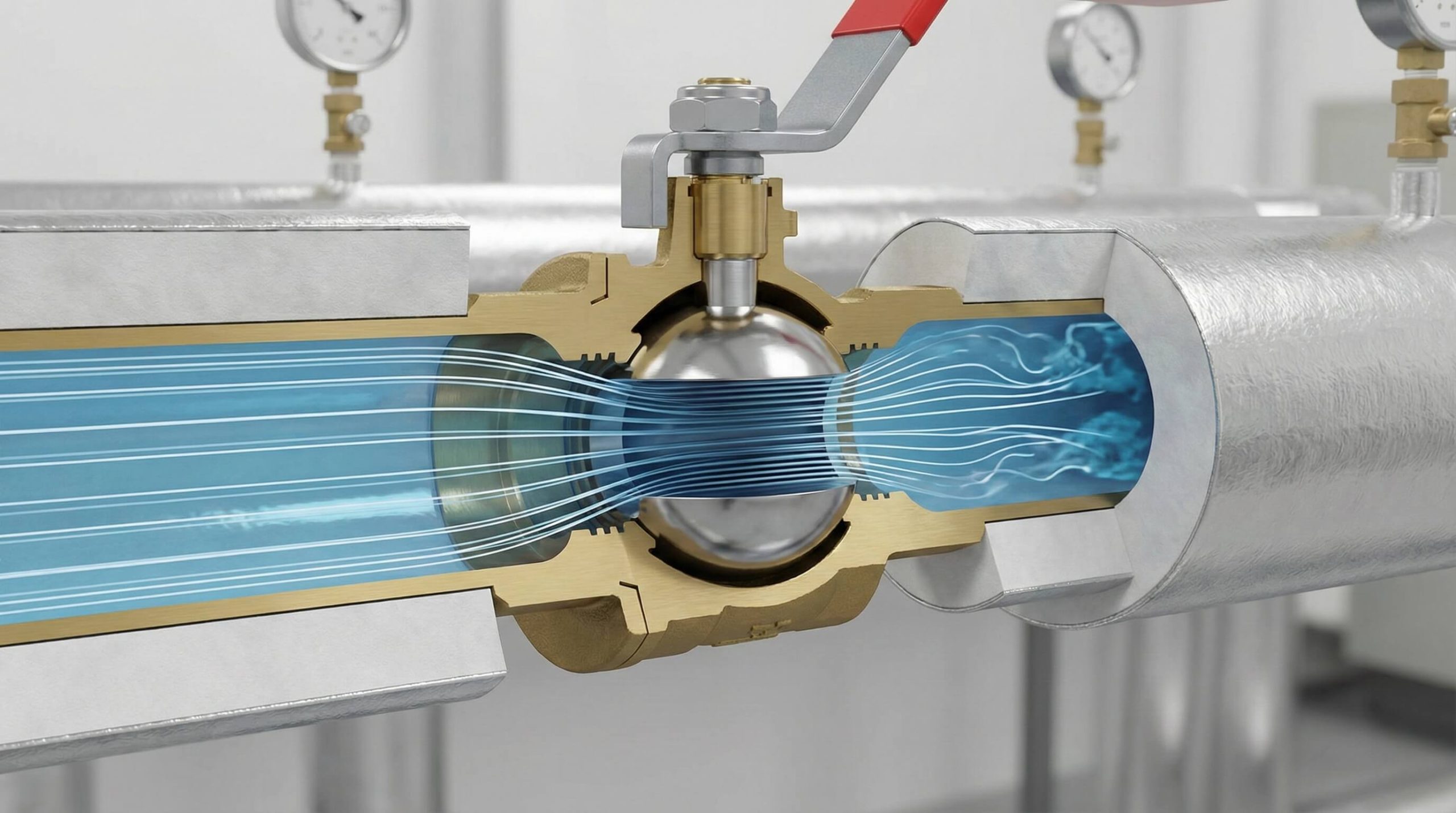 Reduced bore valve exterior