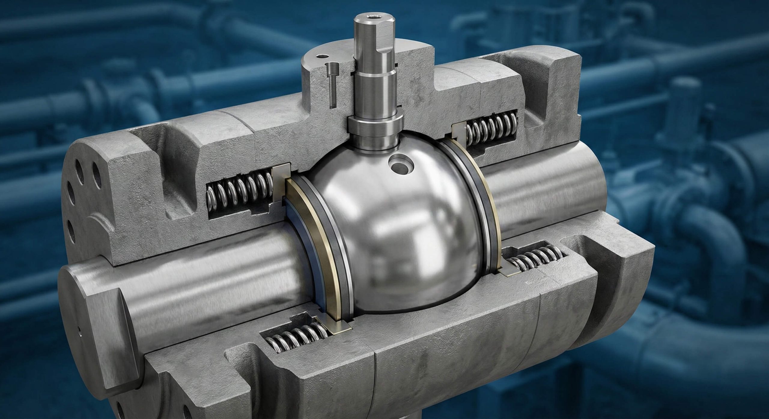 Large heavy industrial valve