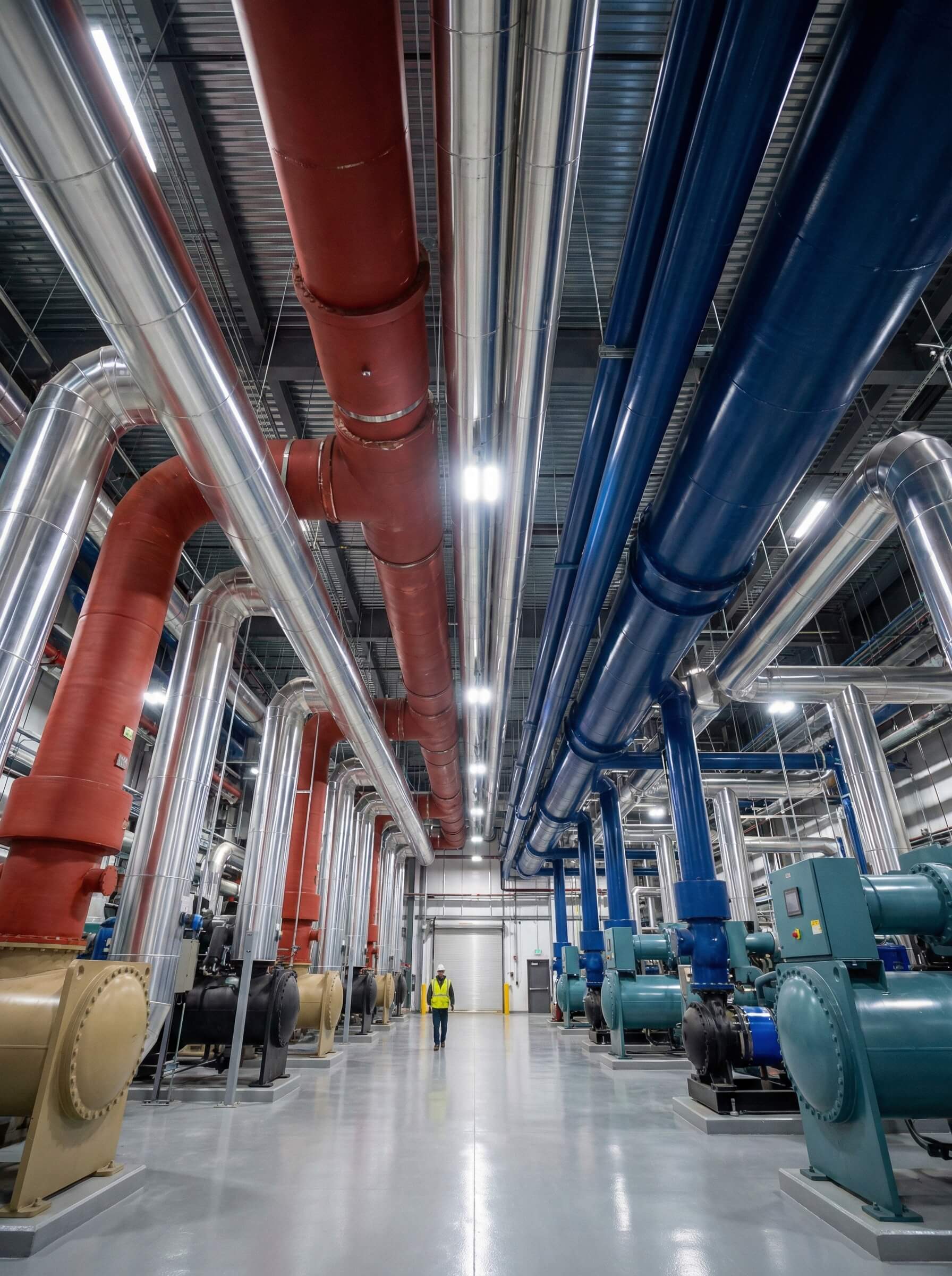 District heating pipes or urban infrastructure