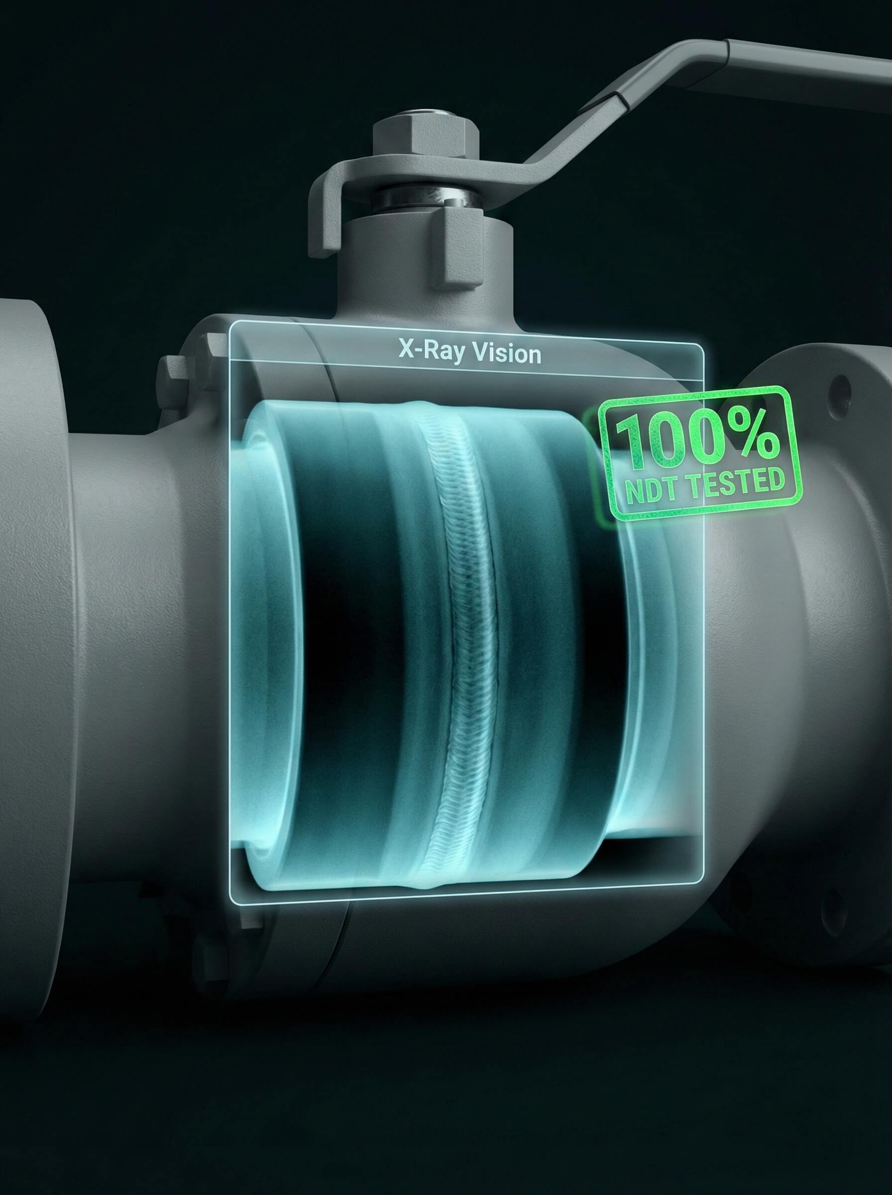 Welding seam closeup