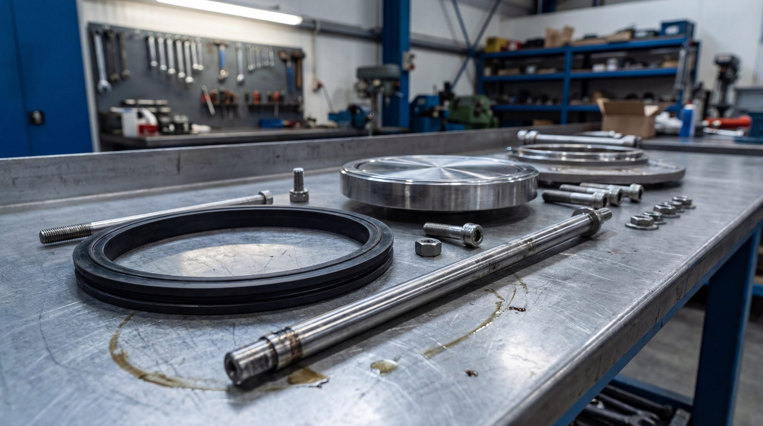 butterfly valve components disassembled