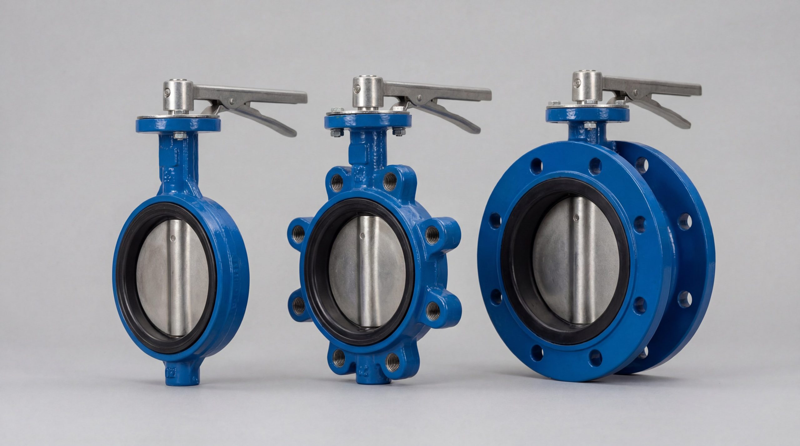 Image 2: Comparison of Wafer vs Lug vs Flanged DN150 Designs