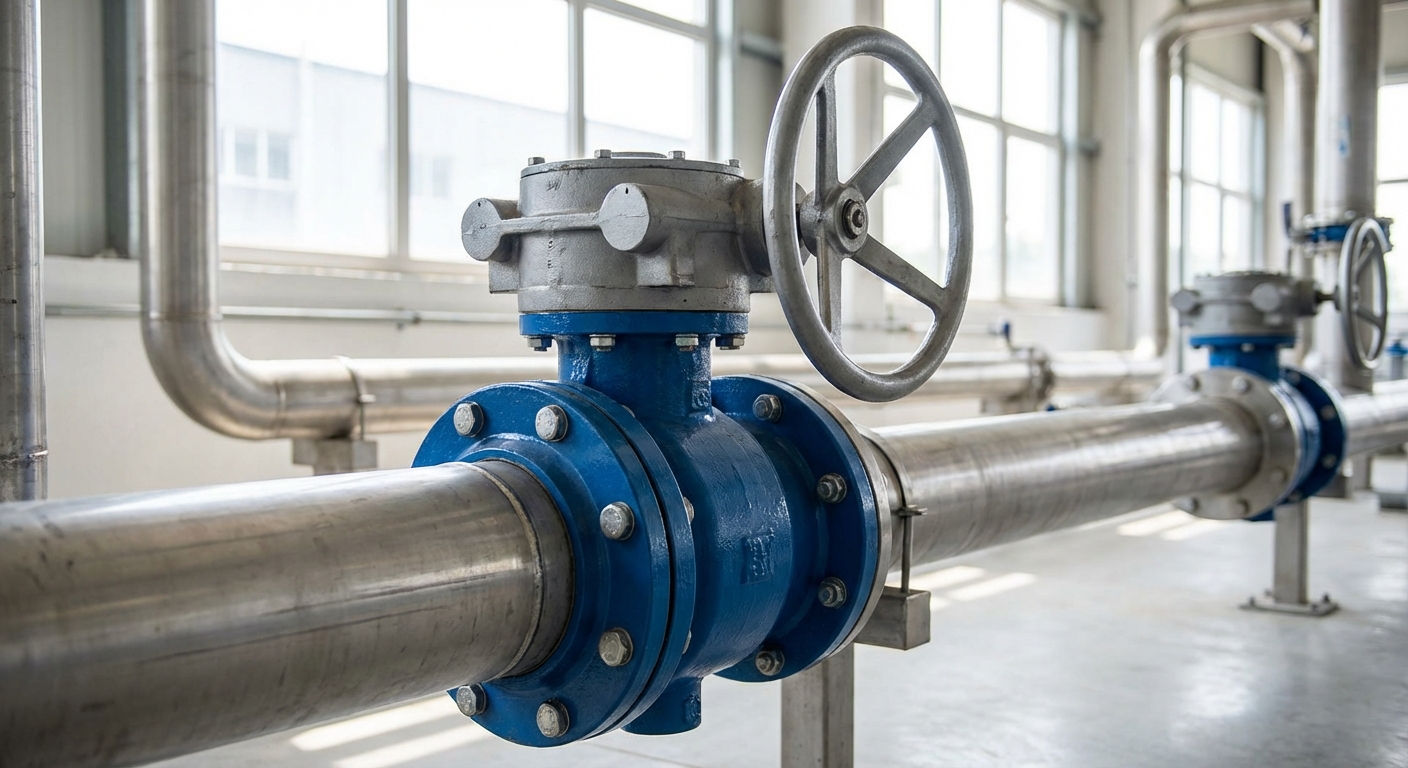 Industrial Butterfly Valve Assembly