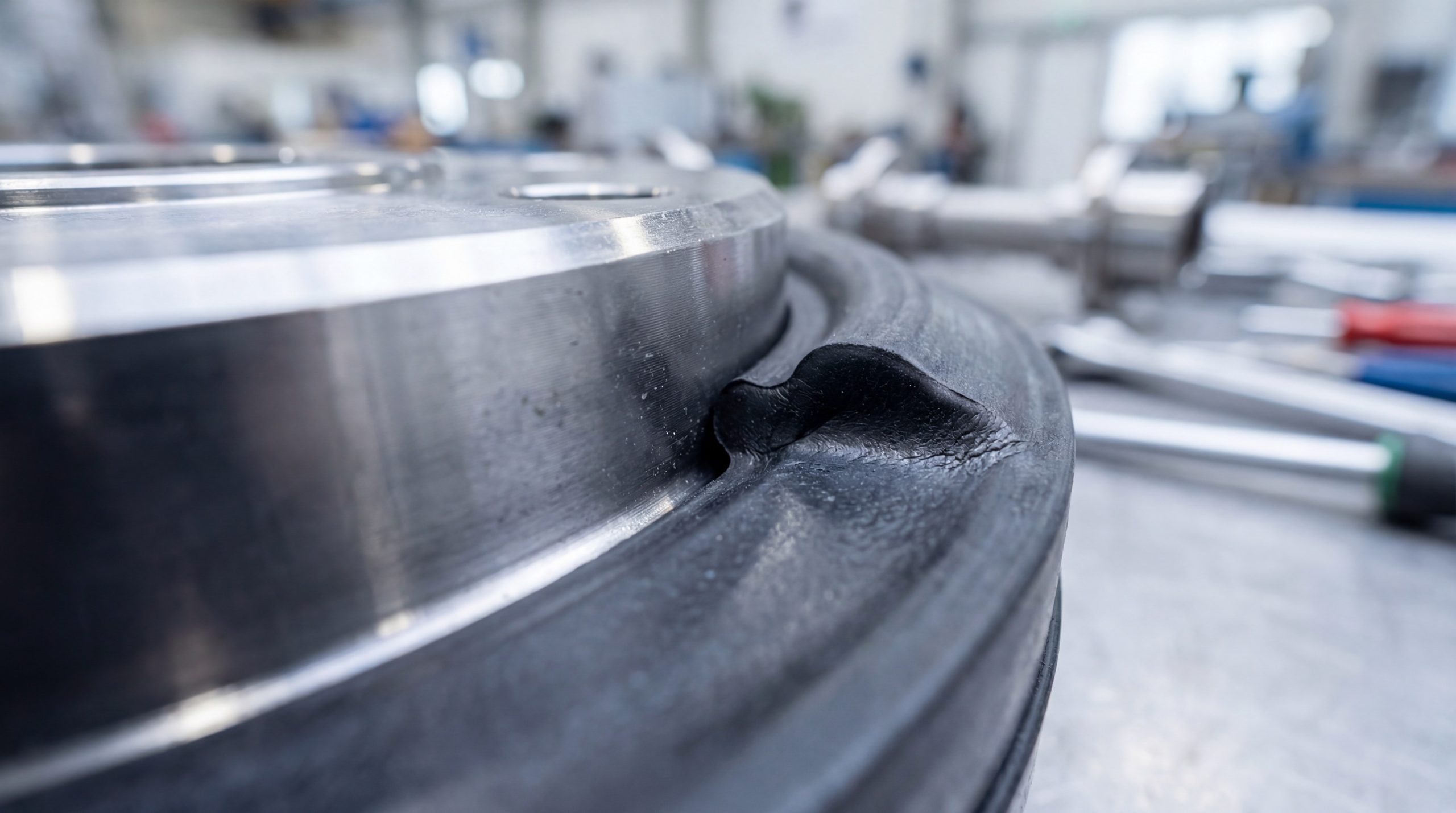 Industrial butterfly valve macro photography