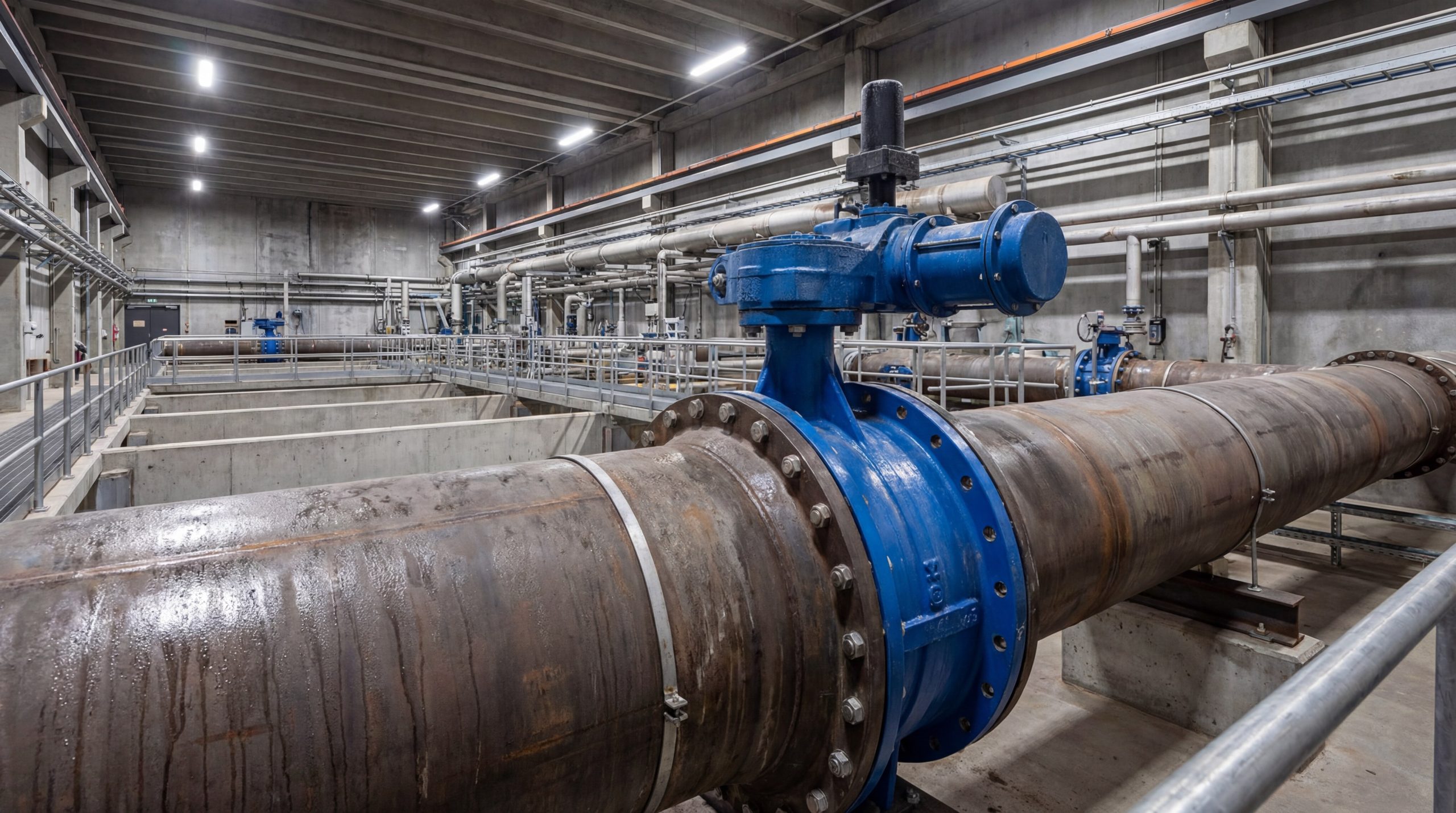 Industrial installation of high-performance butterfly valves