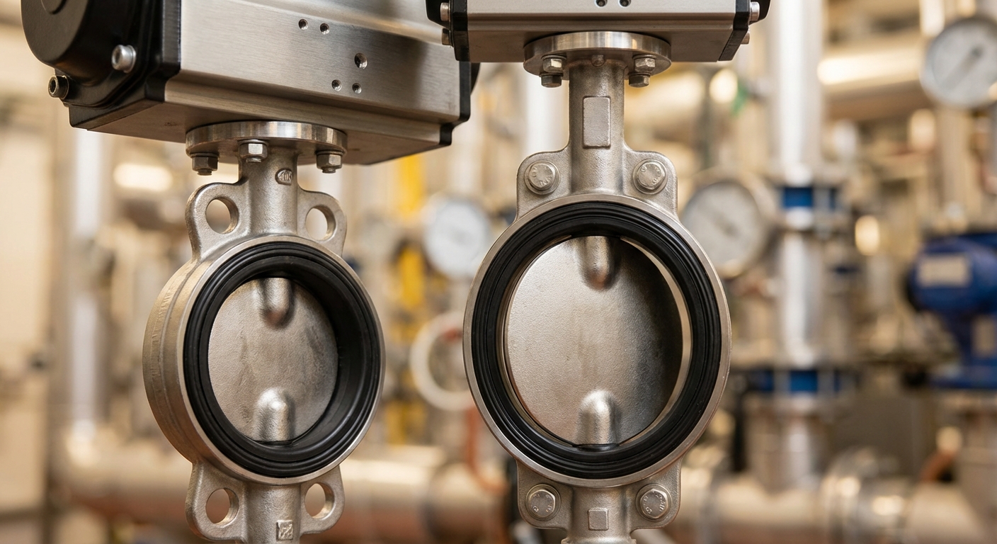 Industrial Butterfly Valve Macro