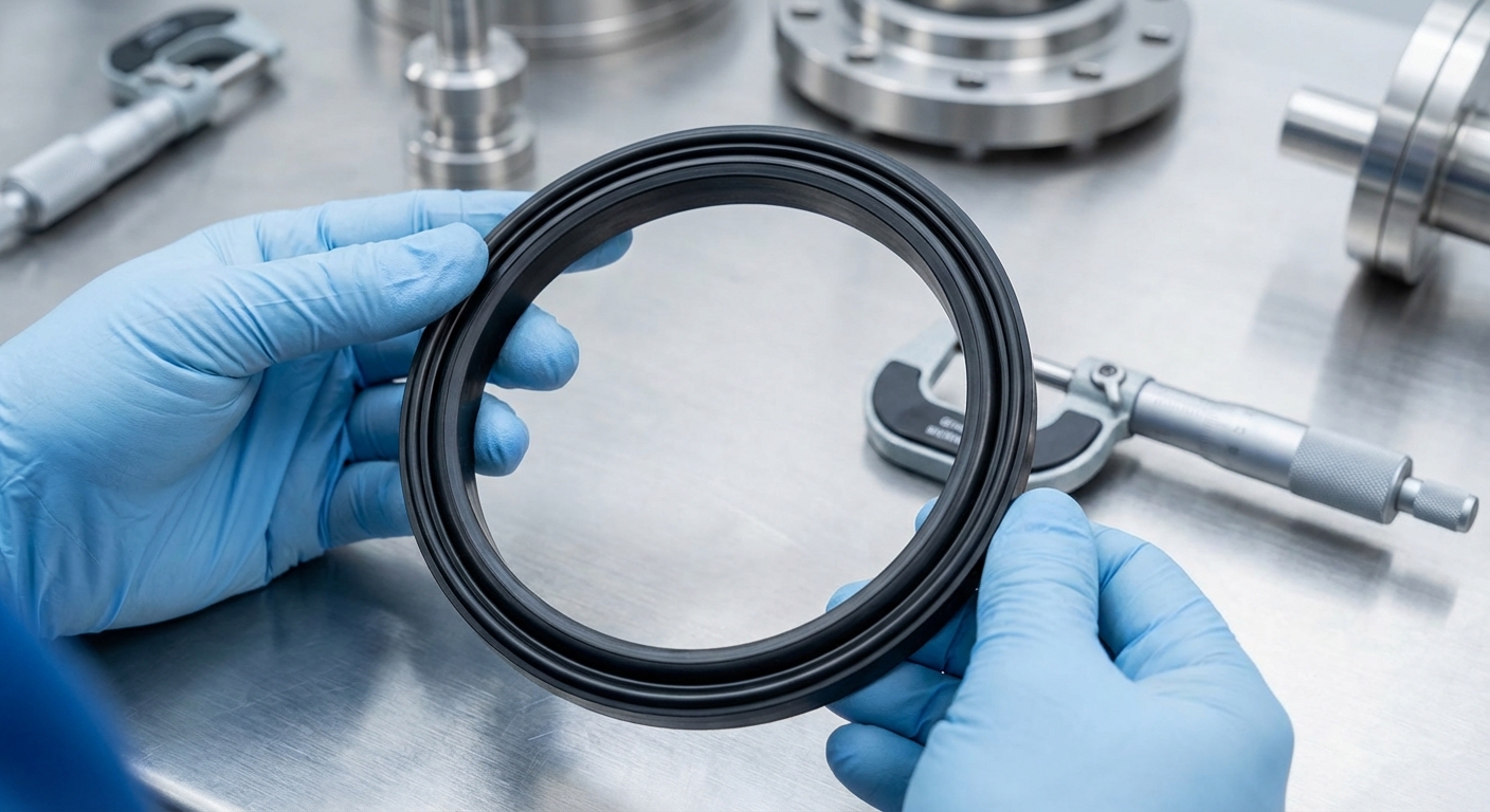 industrial butterfly valve seal inspection