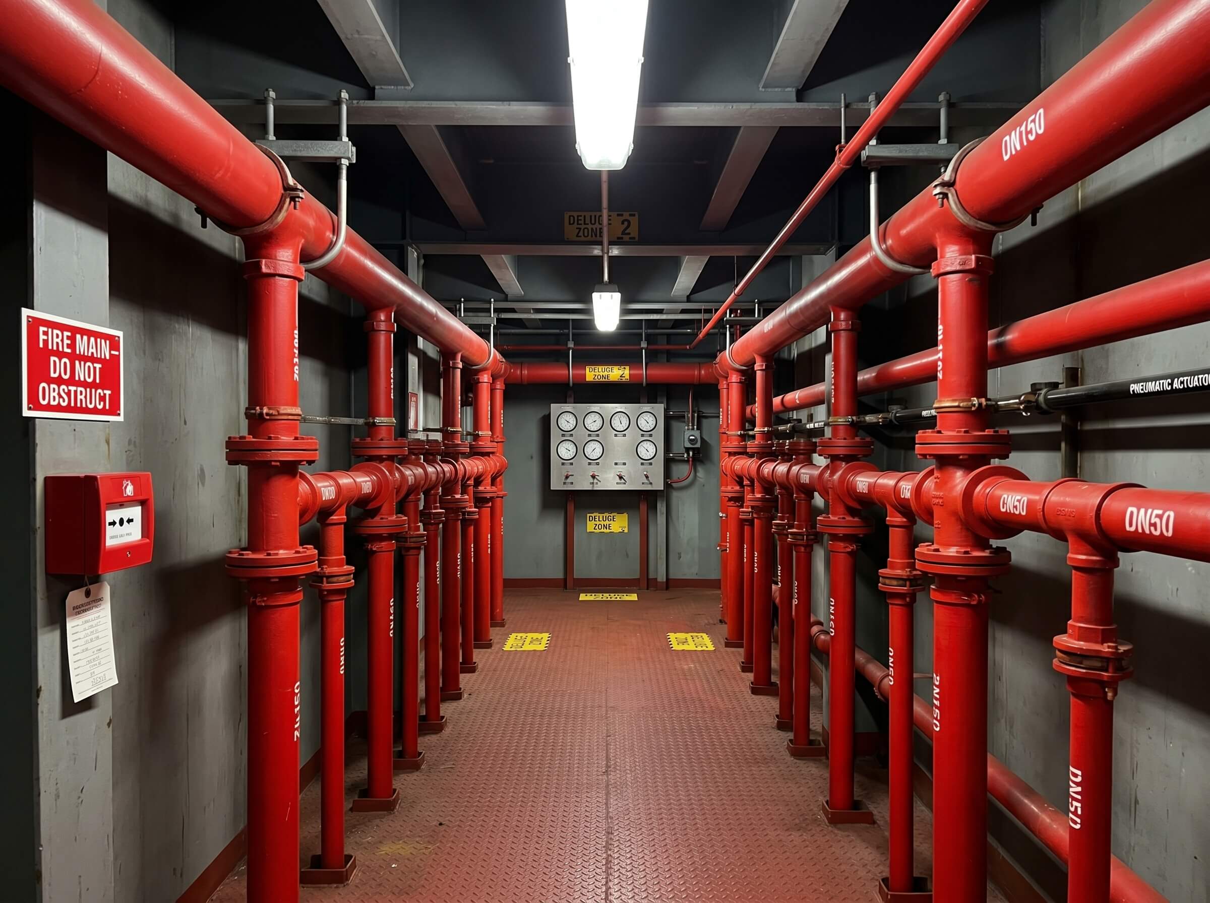 Offshore firefighting manifold