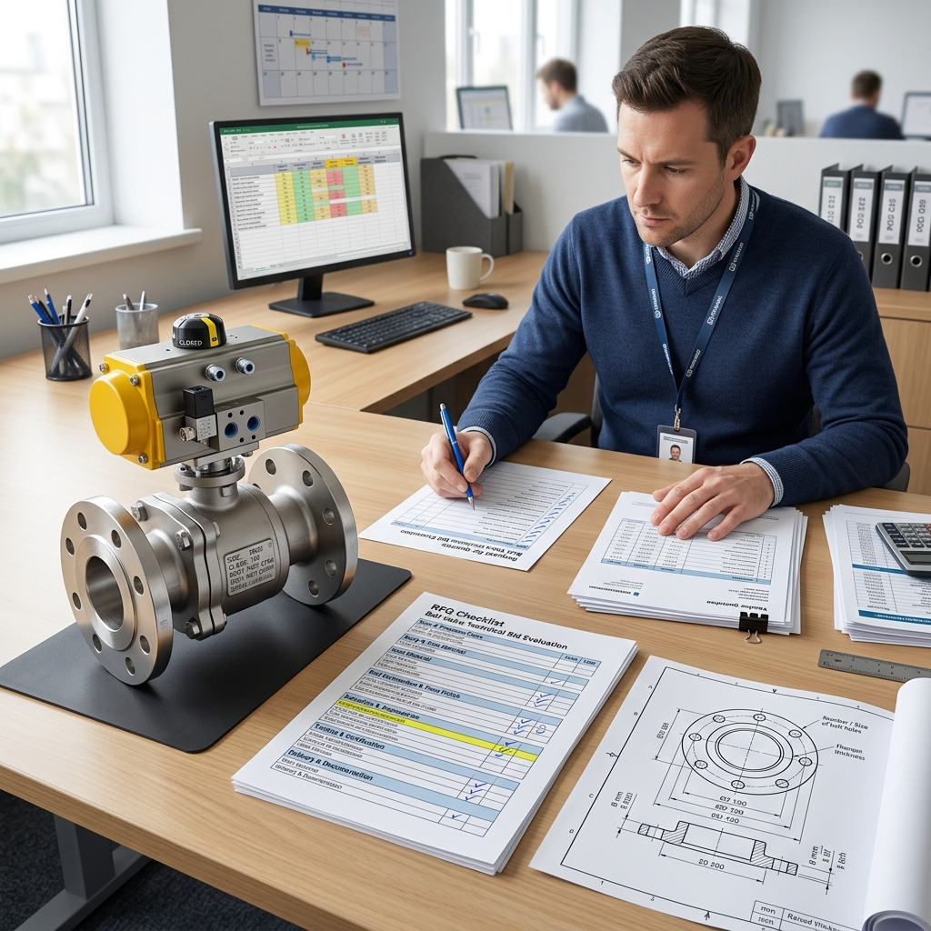 Procurement checklist for flanged ball valve quotation review