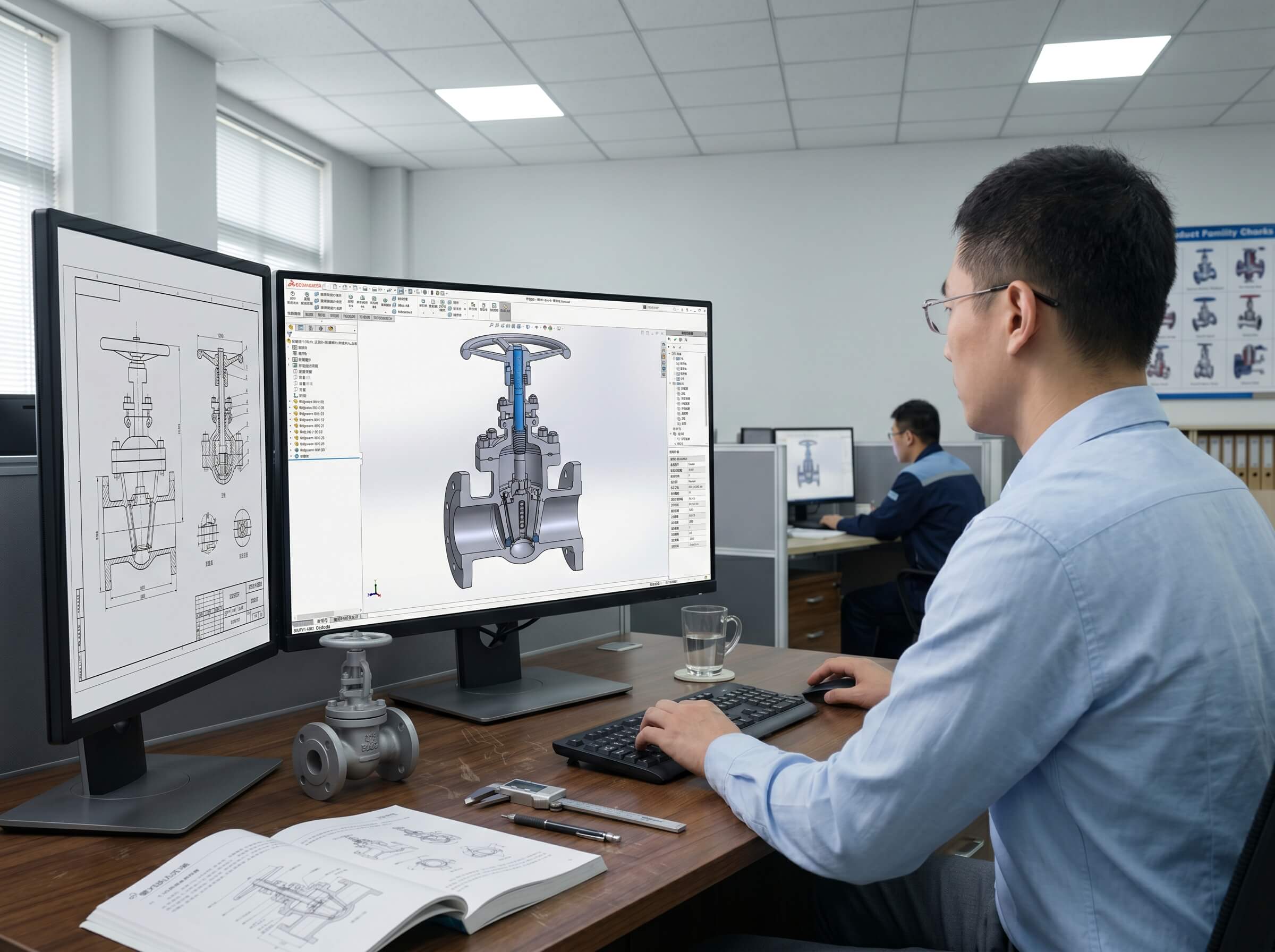Industrial valve engineering and design CAD model