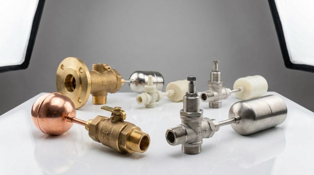 Commercial Product Photography of Float-Controlled Water Tank Valves