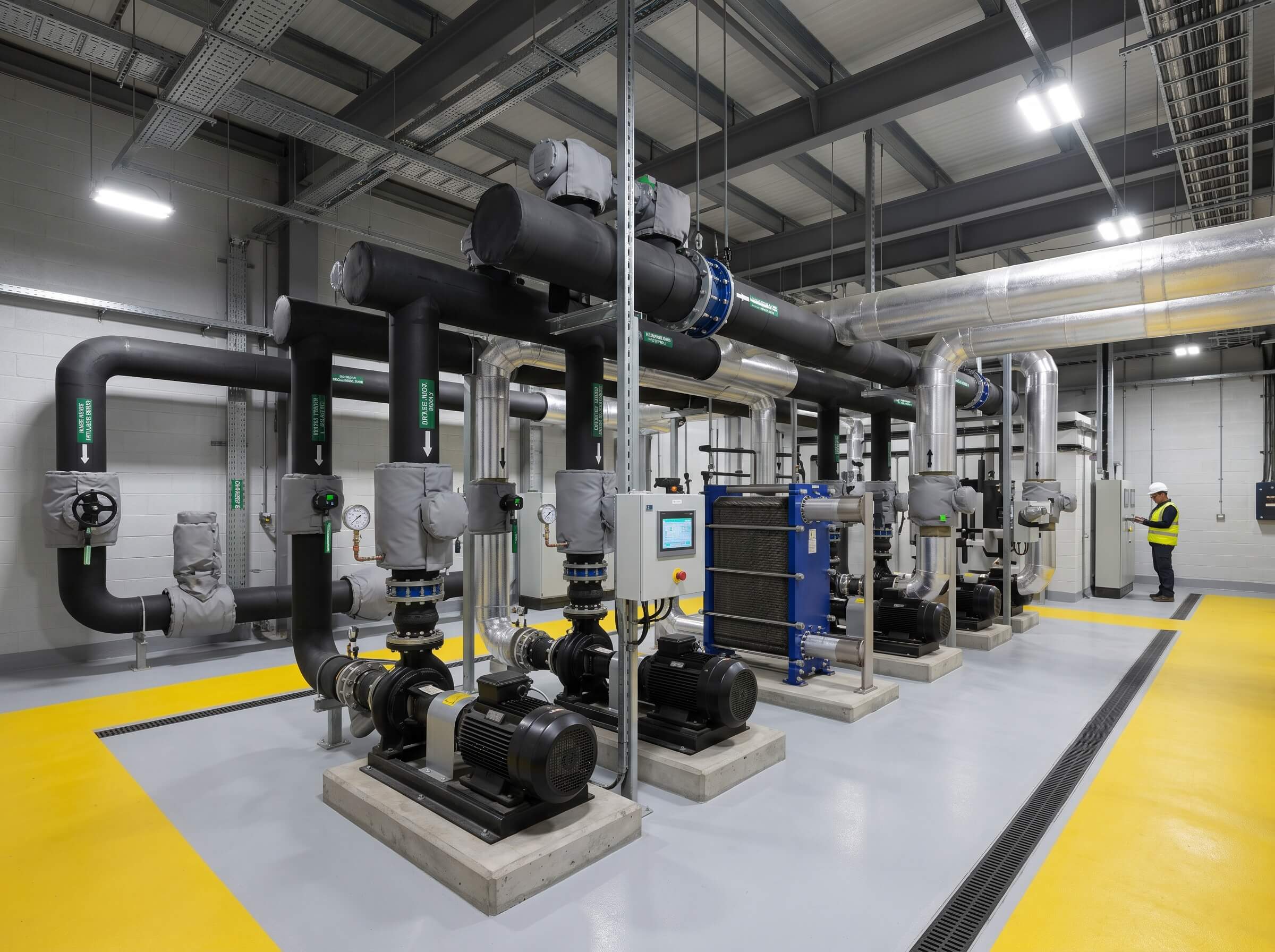 High-fidelity industrial photography of a large industrial valve installation