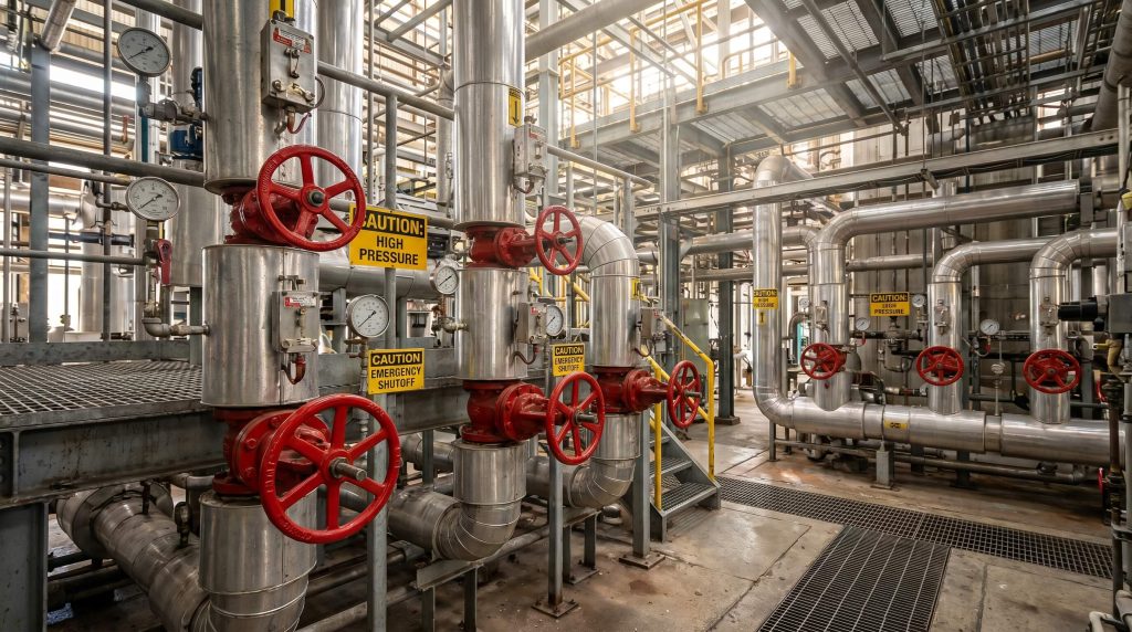 Industrial Chemical Plant Manifold