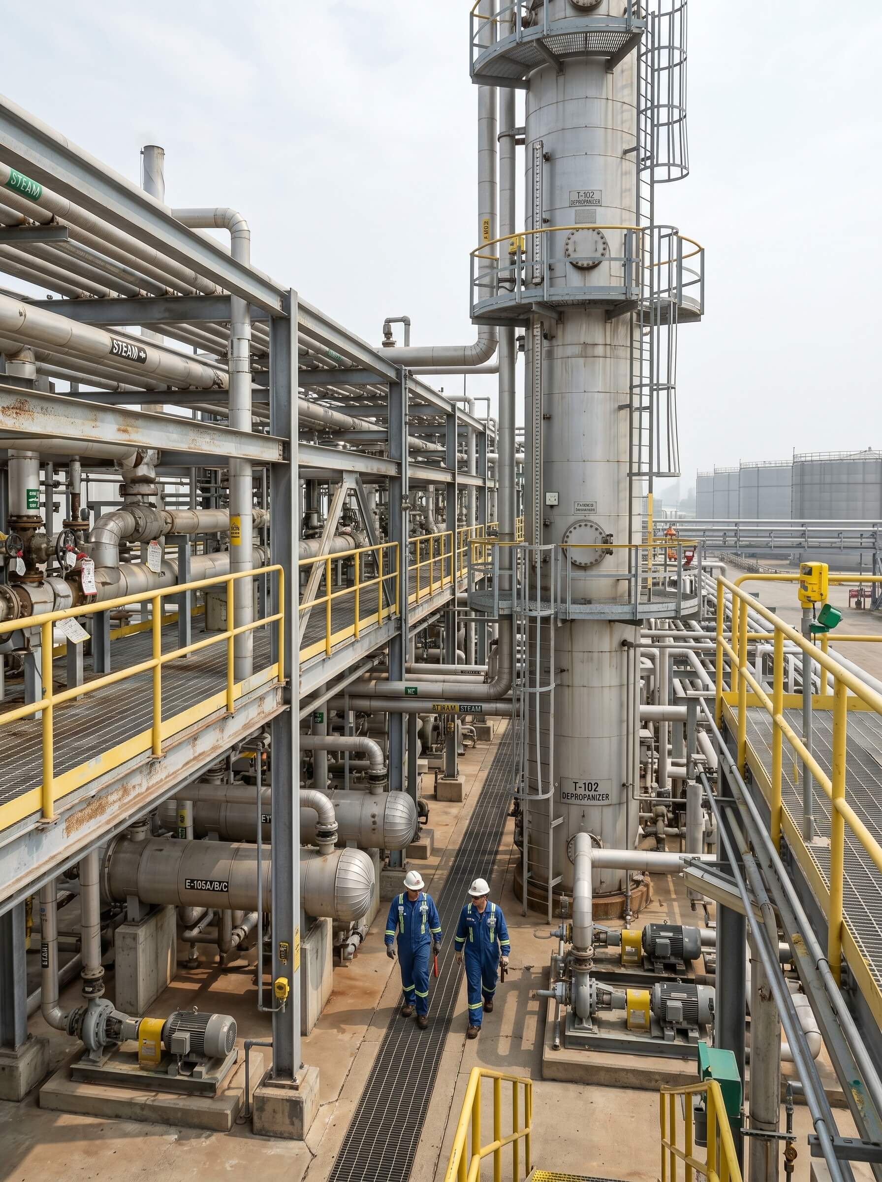 A pristine, highly organized chemical processing facility featuring gleaming stainless steel tanks, complex piping networks, and advanced control valves. Bright, clinical lighting emphasizes cleanliness, precision, and state-of-the-art engineering in a modern industrial setting.