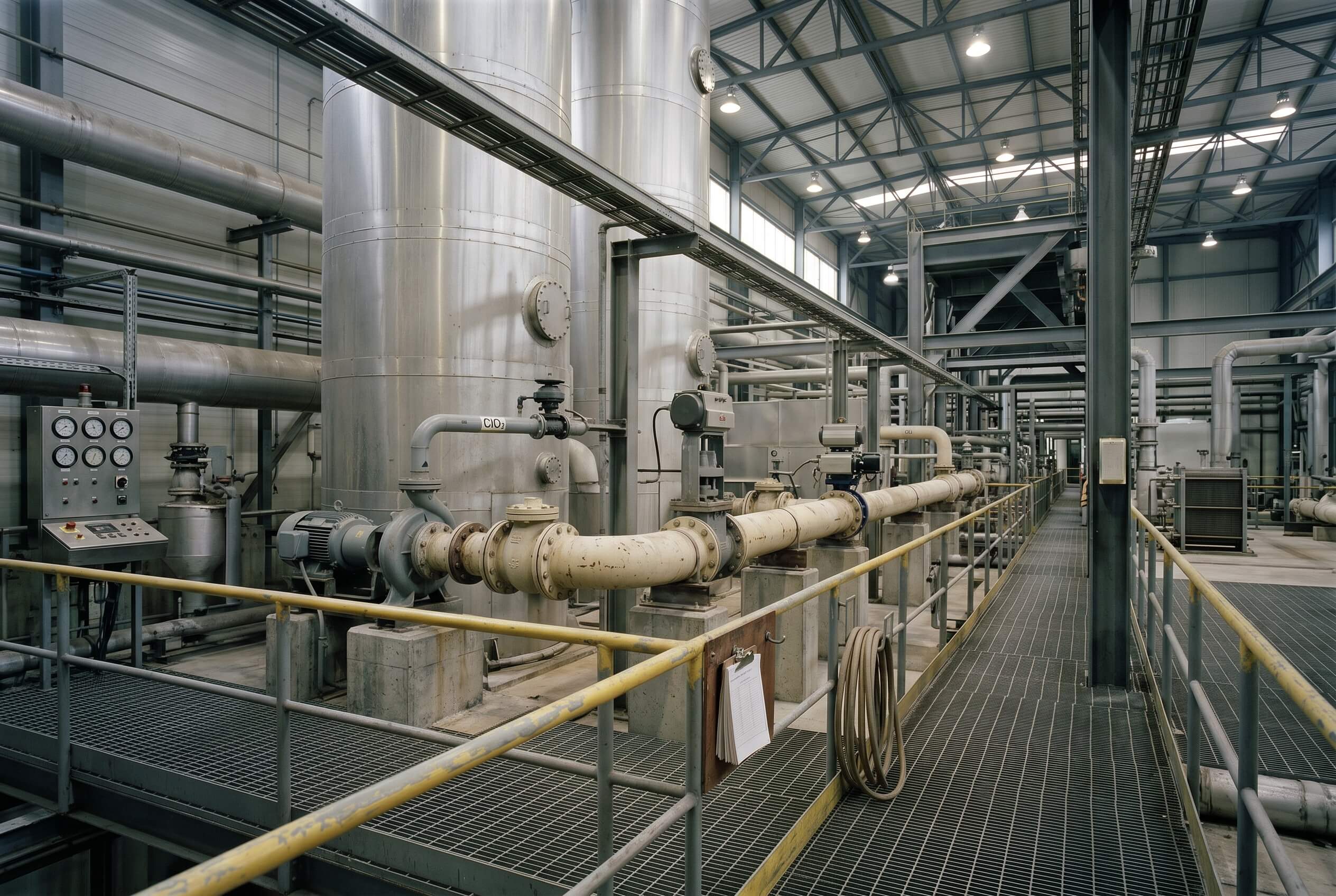 Paper Mill Industrial Pipes