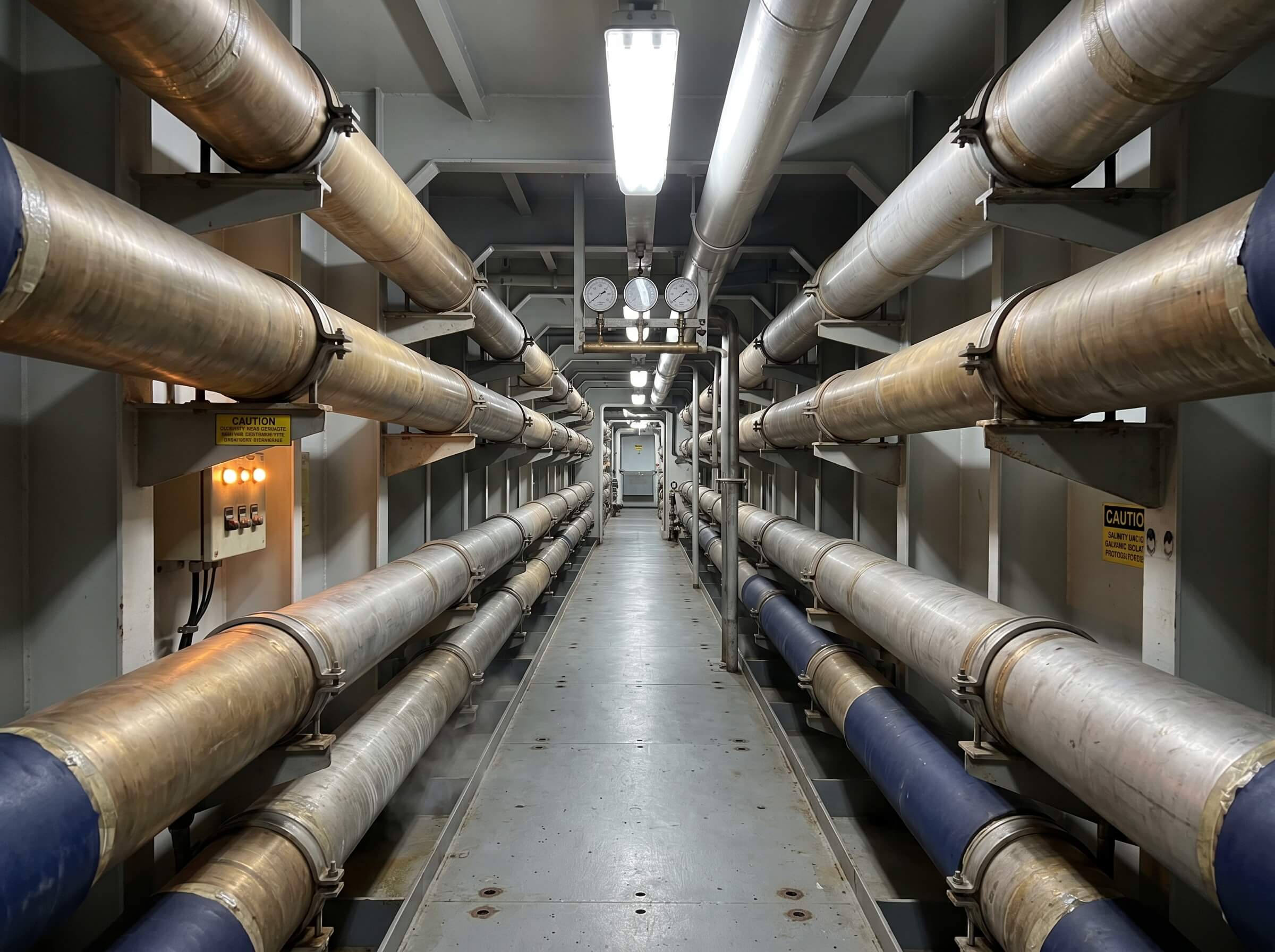 Seawater cooling system installation