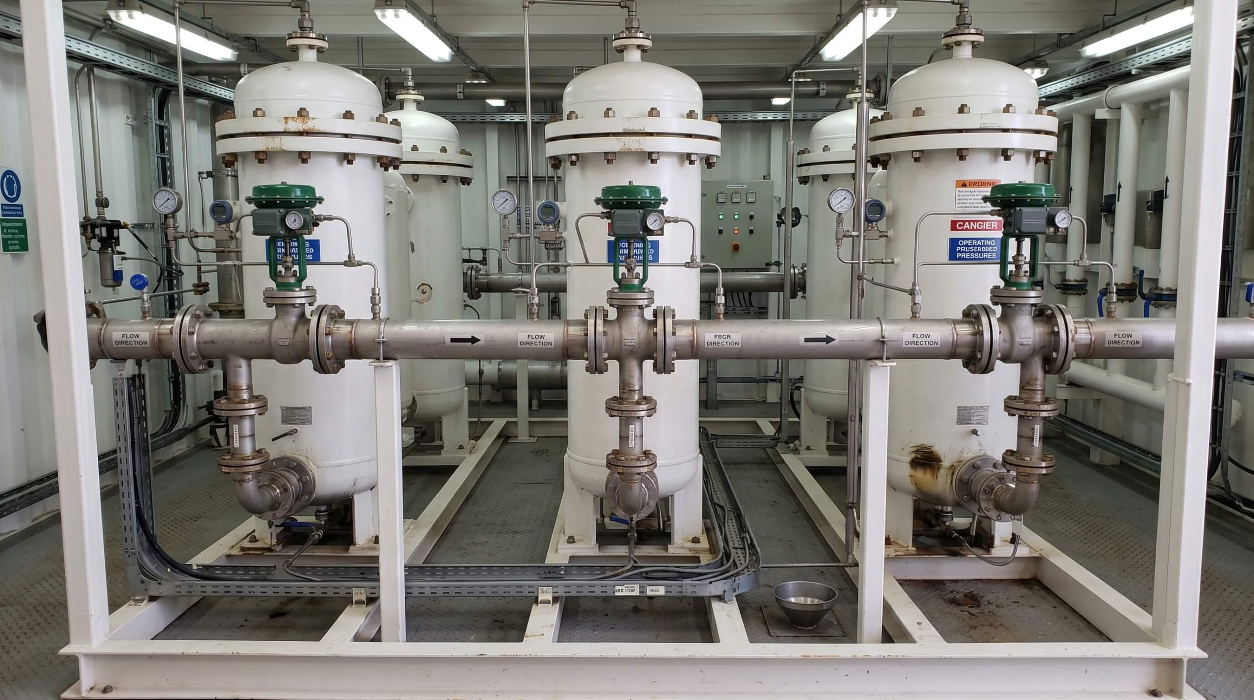 Complex filtration system piping