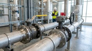 Ball vs butterfly valve comparison showing industrial valve equipment in a process piping environment with a ball valve and butterfly valve as the main subjects for selection evaluation.