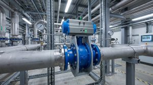 butterfly valve flow characteristics in an industrial piping system with an automated butterfly valve installed for process flow control in a modern plant environment