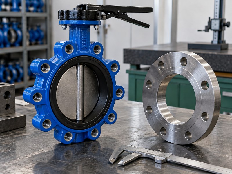 api 609 butterfly valve manufacturer: loose interface components for drawing comparison; matching is not implied.