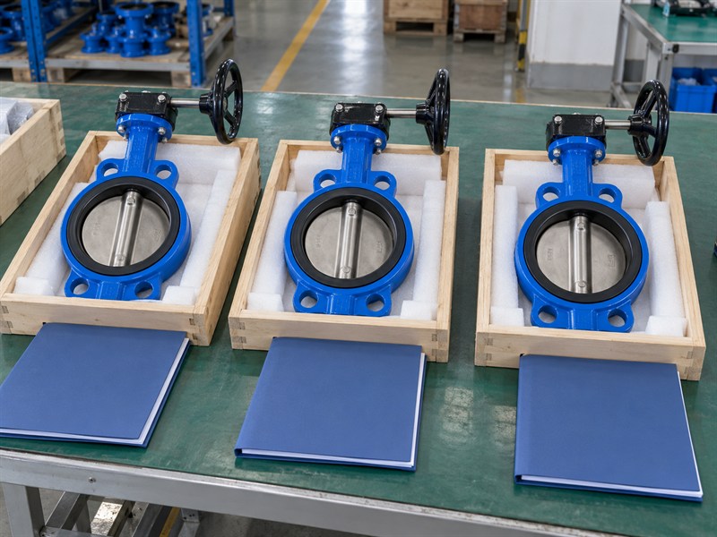Approved order package for an API JIS EN593 butterfly valve