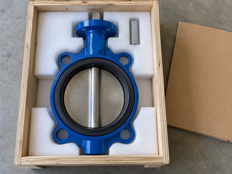 Protected API JIS EN593 butterfly valve ready for receiving checks