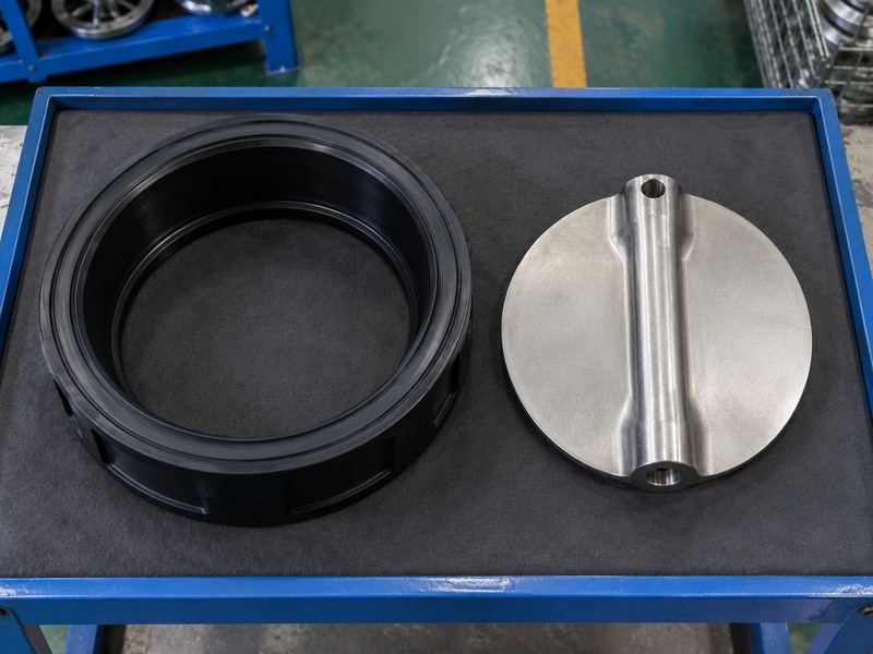 butterfly valve actuator parts - separate elastomer seat and stainless steel disc