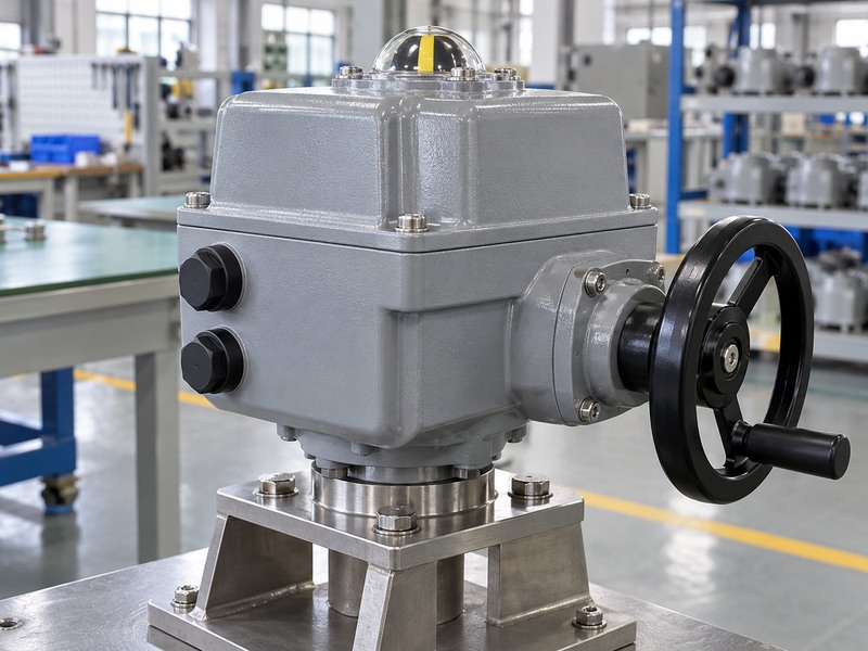 butterfly valve actuator parts - closed electric actuator with protected cable entries