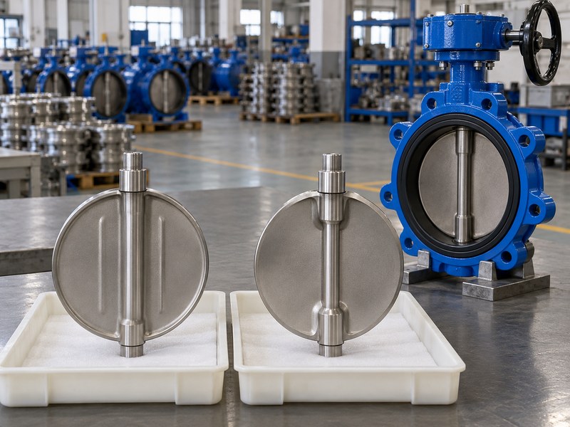 butterfly valve company news: separate valve-disc samples for reviewing component revisions
