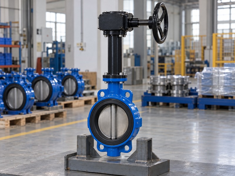 butterfly valve handwheel extension: protected exterior extension and enclosed operator