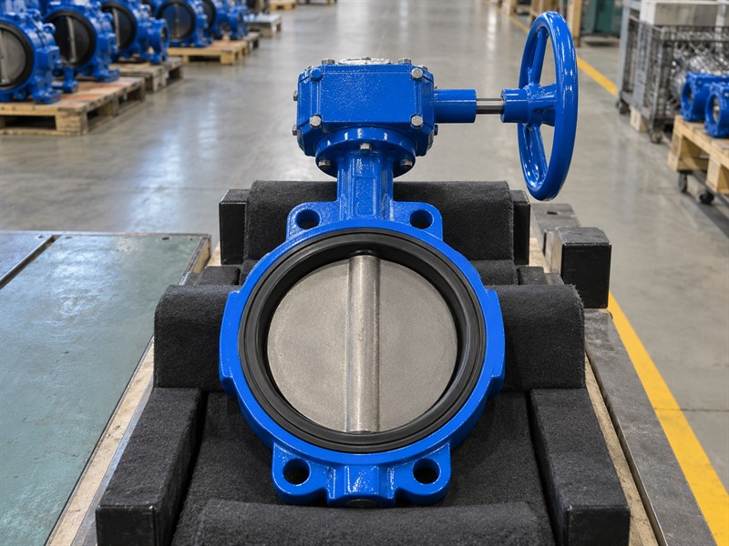 Complete operator on a butterfly valve JIS 10K inspection sample