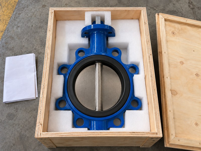 Protected butterfly valve JIS 10K case for incoming inspection