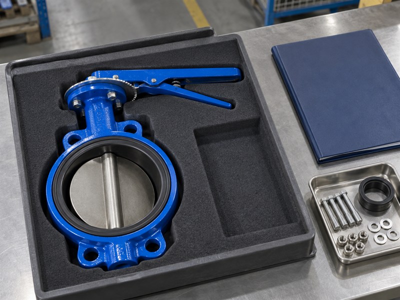 Controlled first-order release package for JIS 10K butterfly valves