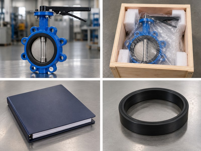 butterfly valve manufacturers in usa: photographic comparison of hardware, packing, documents and spares.