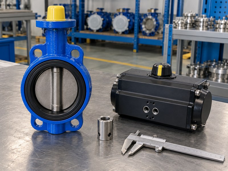 butterfly valve news: pneumatic actuator, valve, coupling and inspection caliper