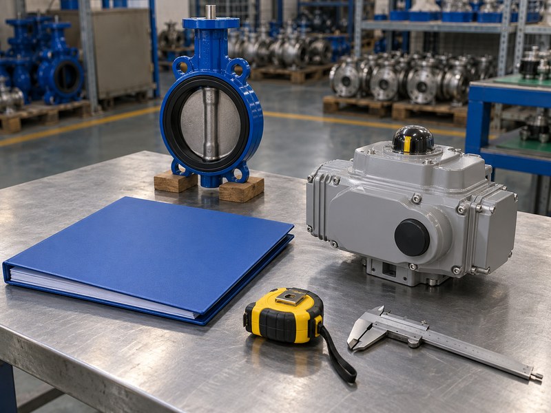 butterfly valve news: valve, actuator, closed caliper and blank technical folder