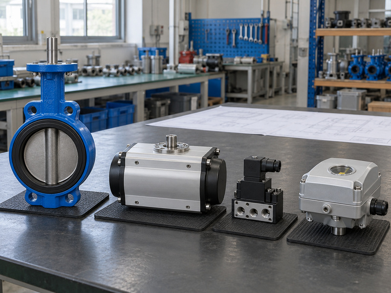 Separate valve, pneumatic actuator, solenoid and feedback box for butterfly valve schematic symbol package review