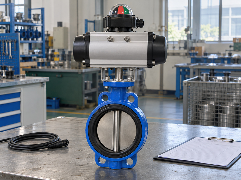 Pneumatic valve with a position feedback box for butterfly valve schematic symbol feedback review