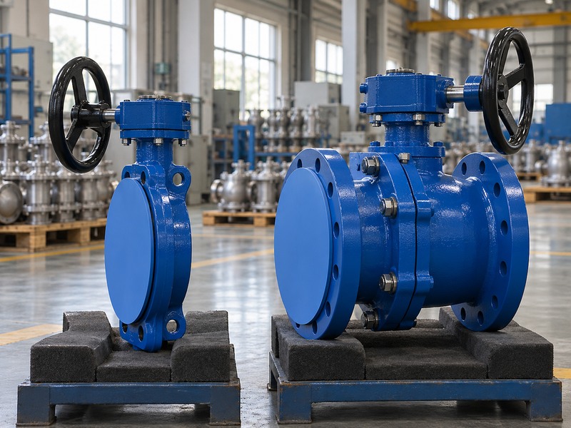 Protected wafer and double-flanged butterfly valve bodies
