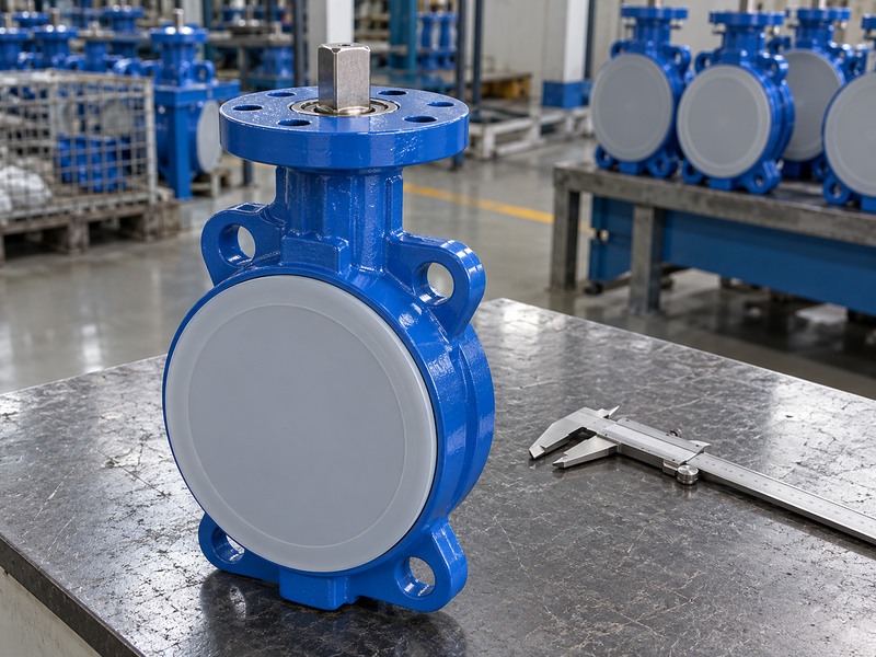 Butterfly valve stem sizes: square drive and top mounting flange
