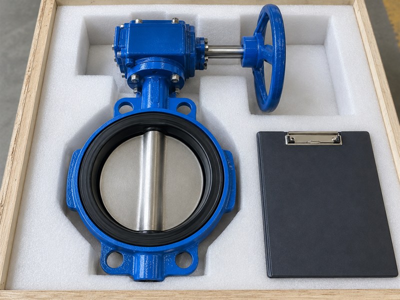 Inspection preparation for a concentric JIS-interface butterfly valve