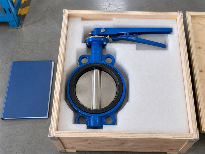 Protected centerline butterfly valve JIS shipment for incoming checks