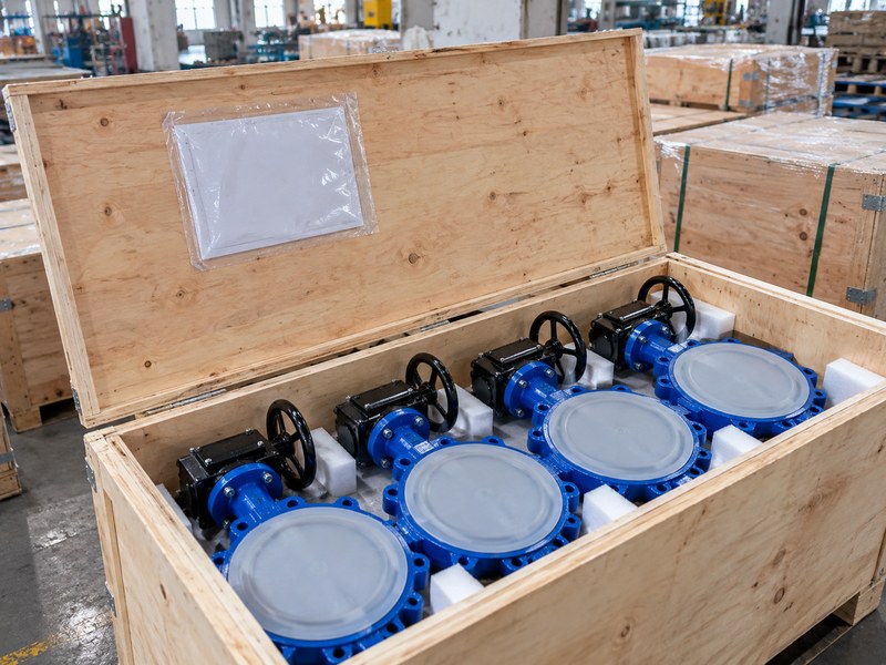 china butterfly valve manufacturer: packing preparation with a separate document pouch.