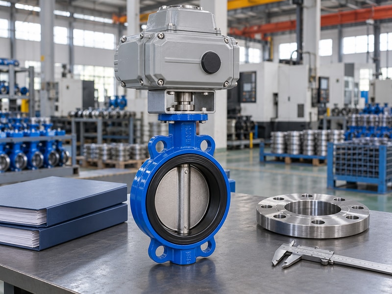 china electrically operated butterfly valve manufacturers enquiry review with valve sample and blank folders
