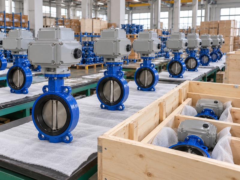 china electrically operated butterfly valve manufacturers factory packing and assembly preparation