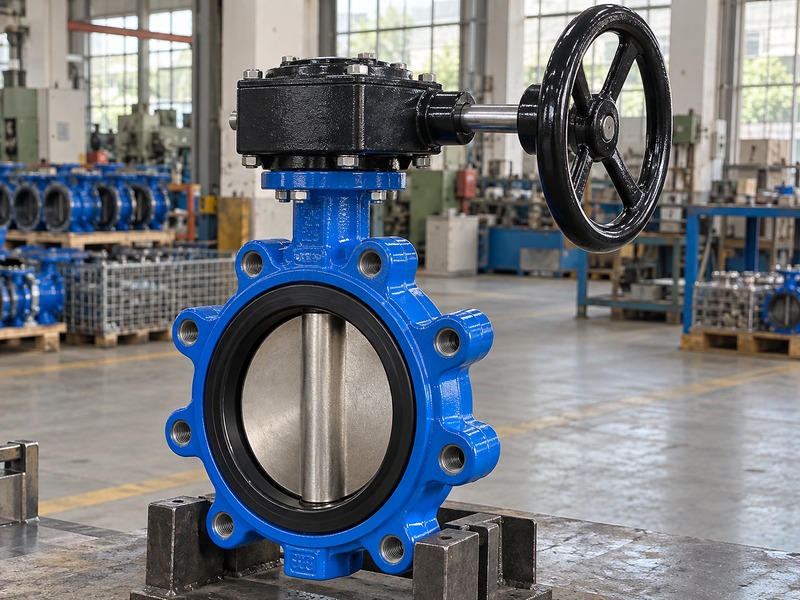 di lug type butterfly valve handwheel: handwheel, input shaft and gearbox mounting