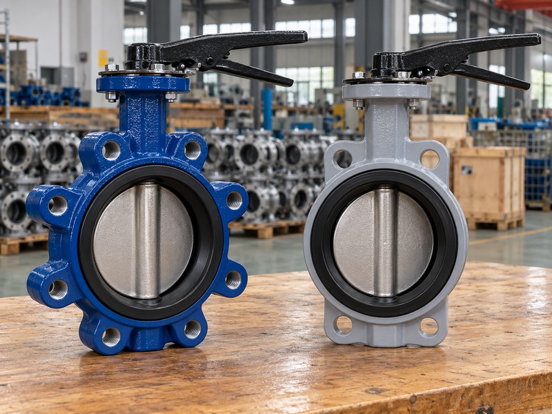 dn80 butterfly valve — separate lug and wafer valve bodies for connection comparison